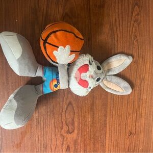 Bark Gray and Orange Bunny with Basketball Plush